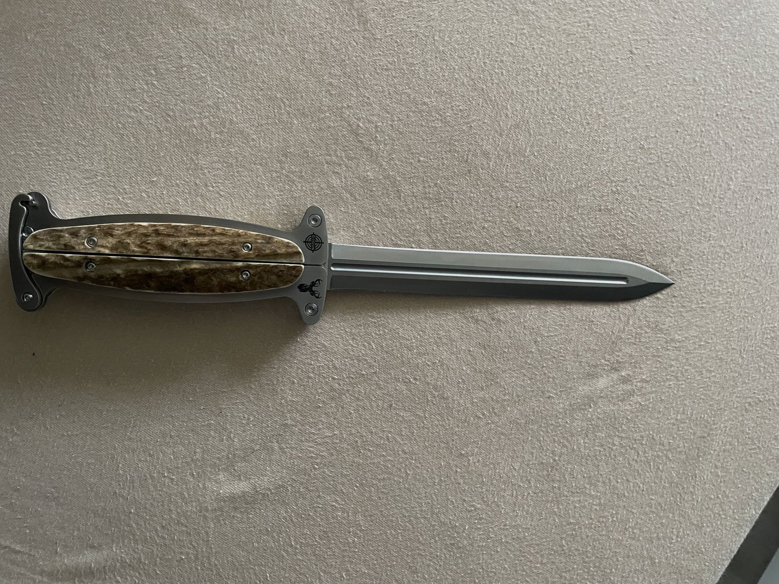 Gogun Hirschfänger Taschenhirschfänger 49a Messer beidseitig geschliffen