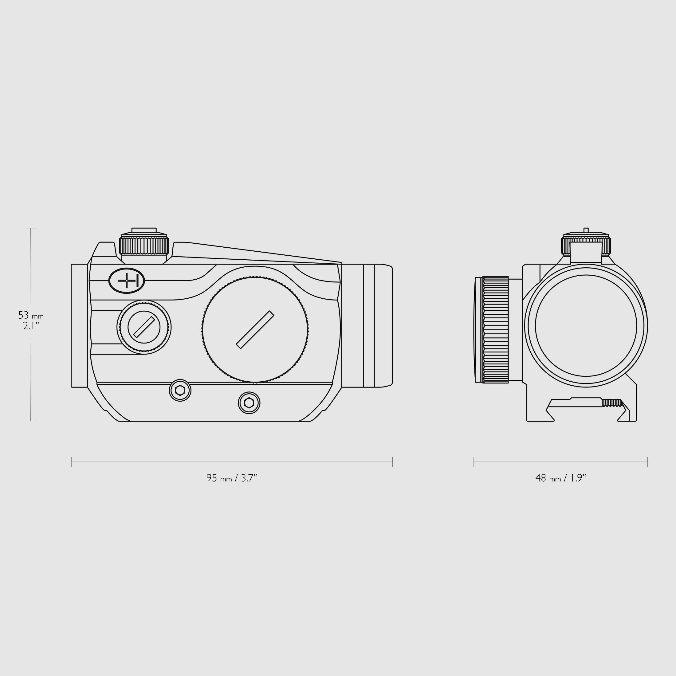 HAWKE Visor de punto rojo 12103 Vantage 1x25 Weaver 3 MOA