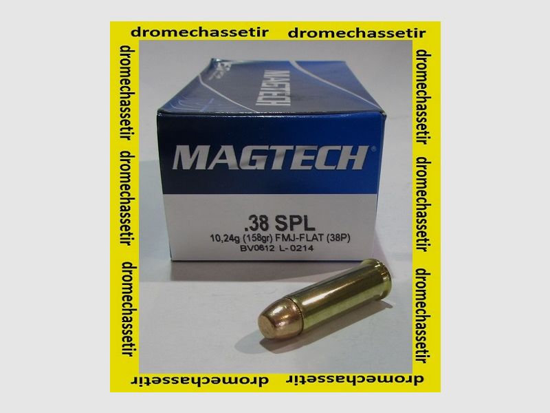 Scatola da 50 cartucce Magtech, .38 Special, FMJ piatto 158 grains