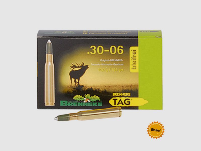 Brenneke .30-06 Sprg. 155GR TAG 20 Patronen