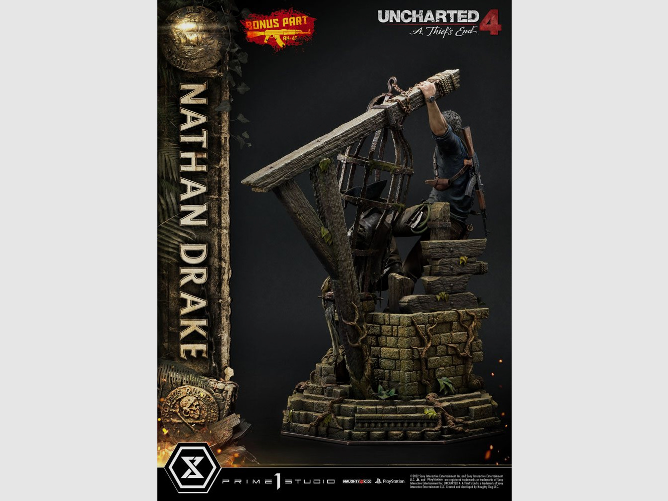 Uncharted 4: A Thief's End Ultimate Premium Masterline Statue 1/4 Nathan Drake Deluxe Bonus Version 69 cm | 43005