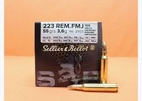 Sellier & Bellot Patrone .223Rem S&B/ Sellier&Bellot 55grs FMJ (2903) VE 100 Patronen/ 3,6g Vollmantel