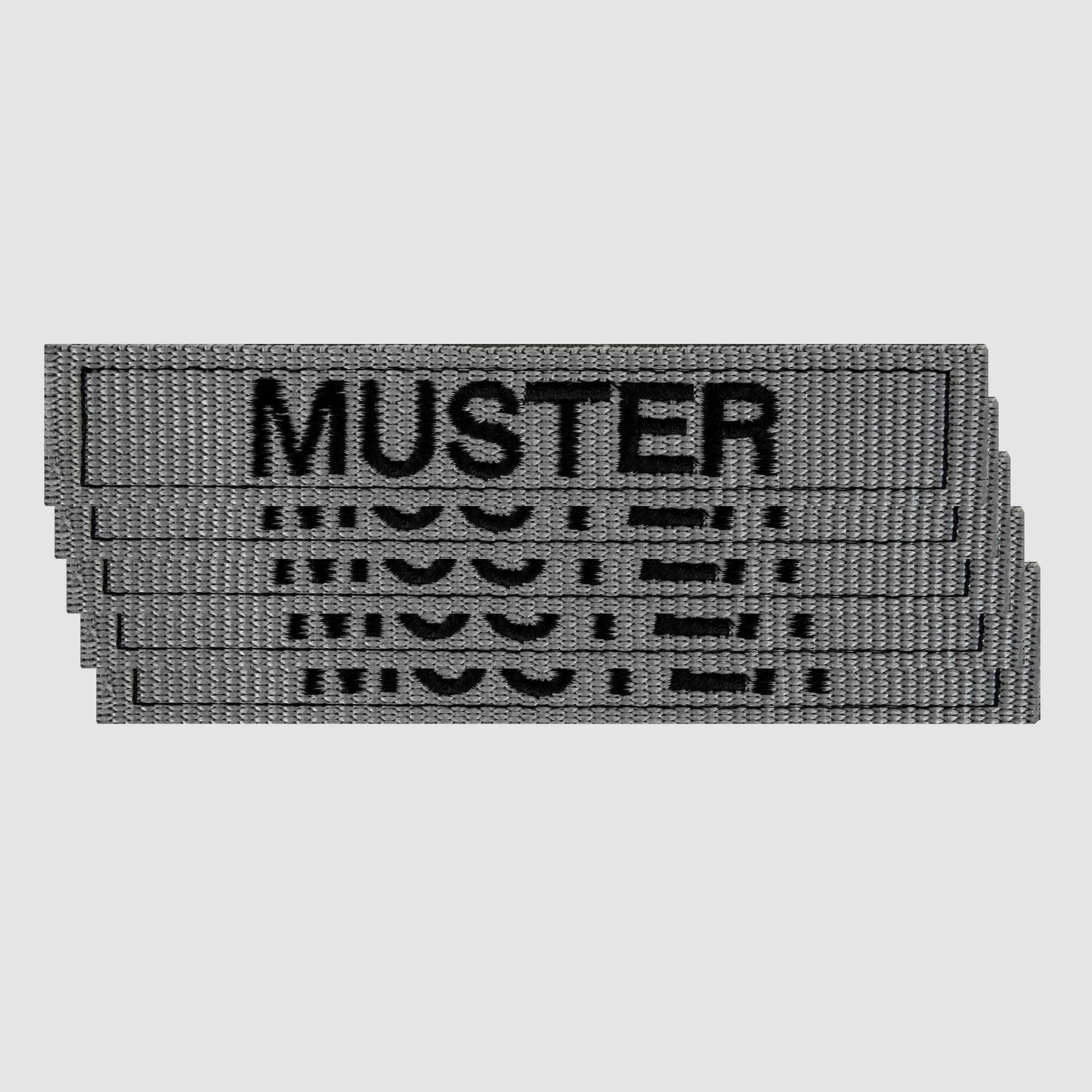 ASMC Namensbänder 5er Set grau schwarz