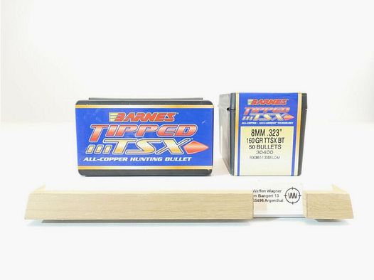 Barnes Geschosse TTSX 160grs à50 .323 8MM