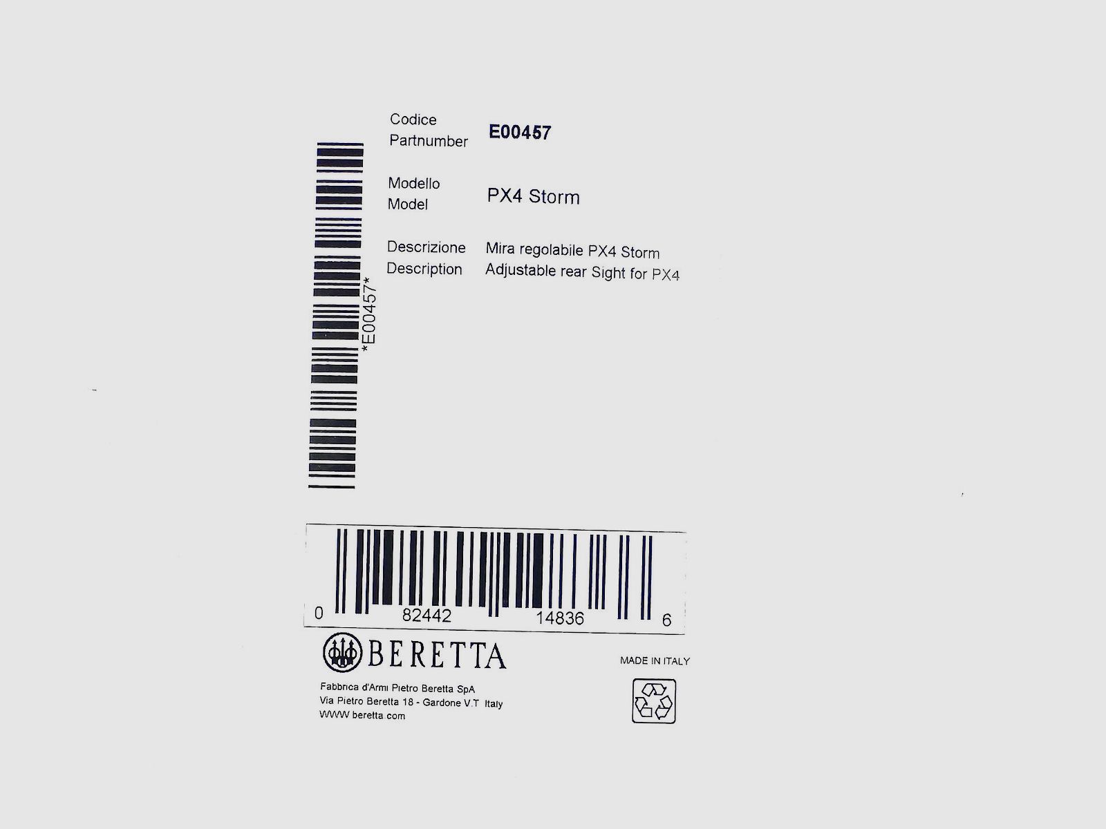 Verstelbare richtkijker voor BERETTA PX4, afbeelding 2 van 3