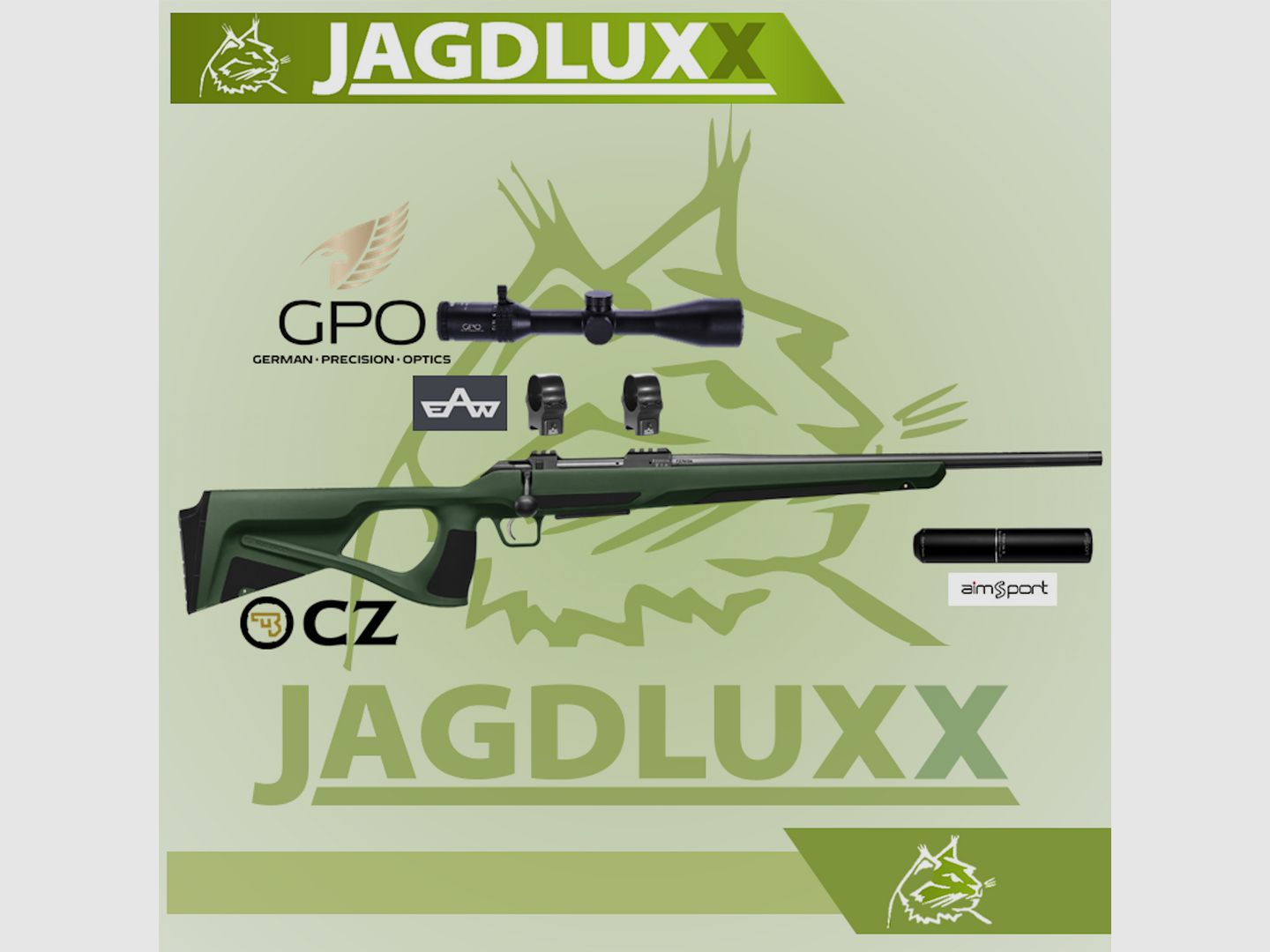 CZ 600+ Ergo Repetierbchse mit GPO Spectra 6x + Schalldmpfer