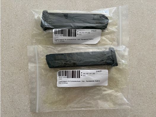 2x Original Walther P88 reserve magazine | 10 rounds | 9 mm P.A.K. | Nieuw