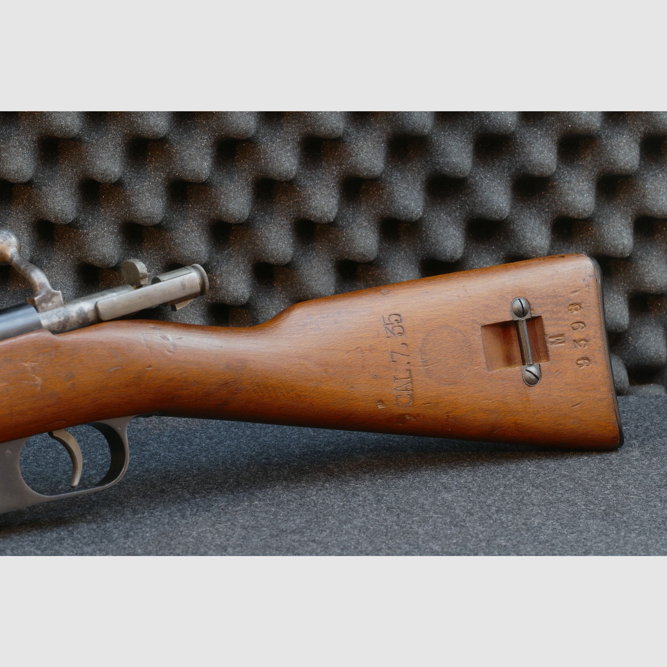 Carcano Mod. 1938 „Fucile Corto“, 7,35Carcano — 1939 — Calcio e sistema con lo stesso numero (fucile corto), ordinanza, collezionista