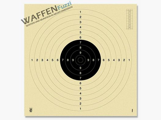 Pistolen-Scheibe, KK-Scheibe 100 m, 55x53 cm 25 St.