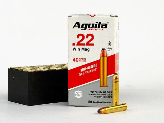Aguila .22 Win. Mag. Standard SJSP Częściowa Osłona, 40 grs 1 Opakowanie (50 Strzałów po 0,458 €*)