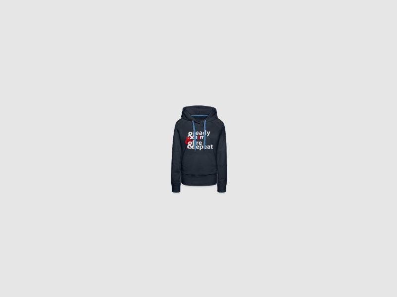 ready aim fire repeat - Frauen Premium Hoodie Schwarz