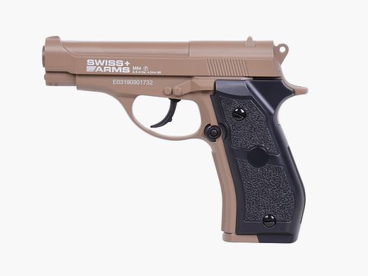 Swiss Arms P84 Tan 4,5mm BB - Druckluft Co2 Non BlowBack
