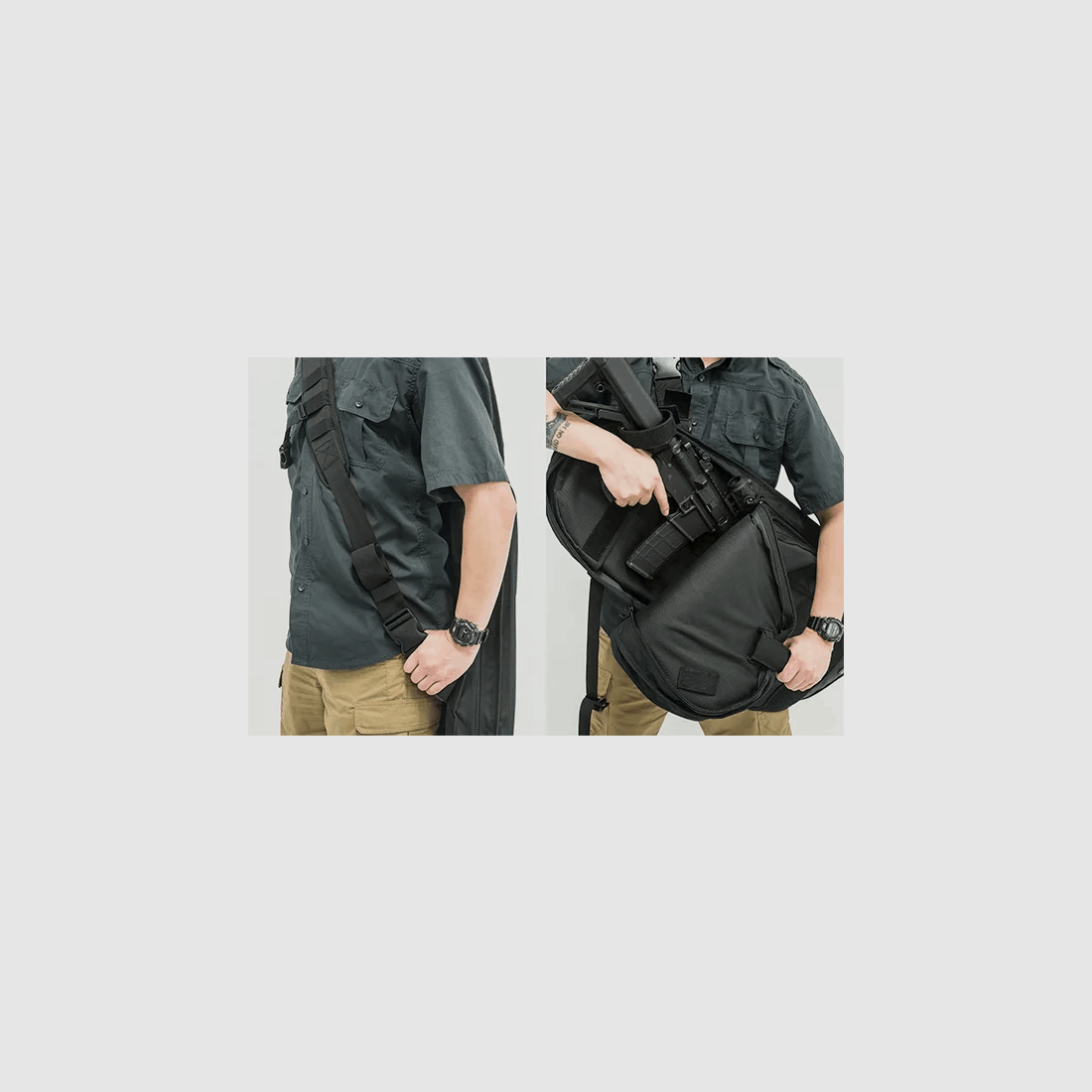 UTG Alpha Battle Carrier Rapid Deployment Sling Pack 34" zwart Gen2