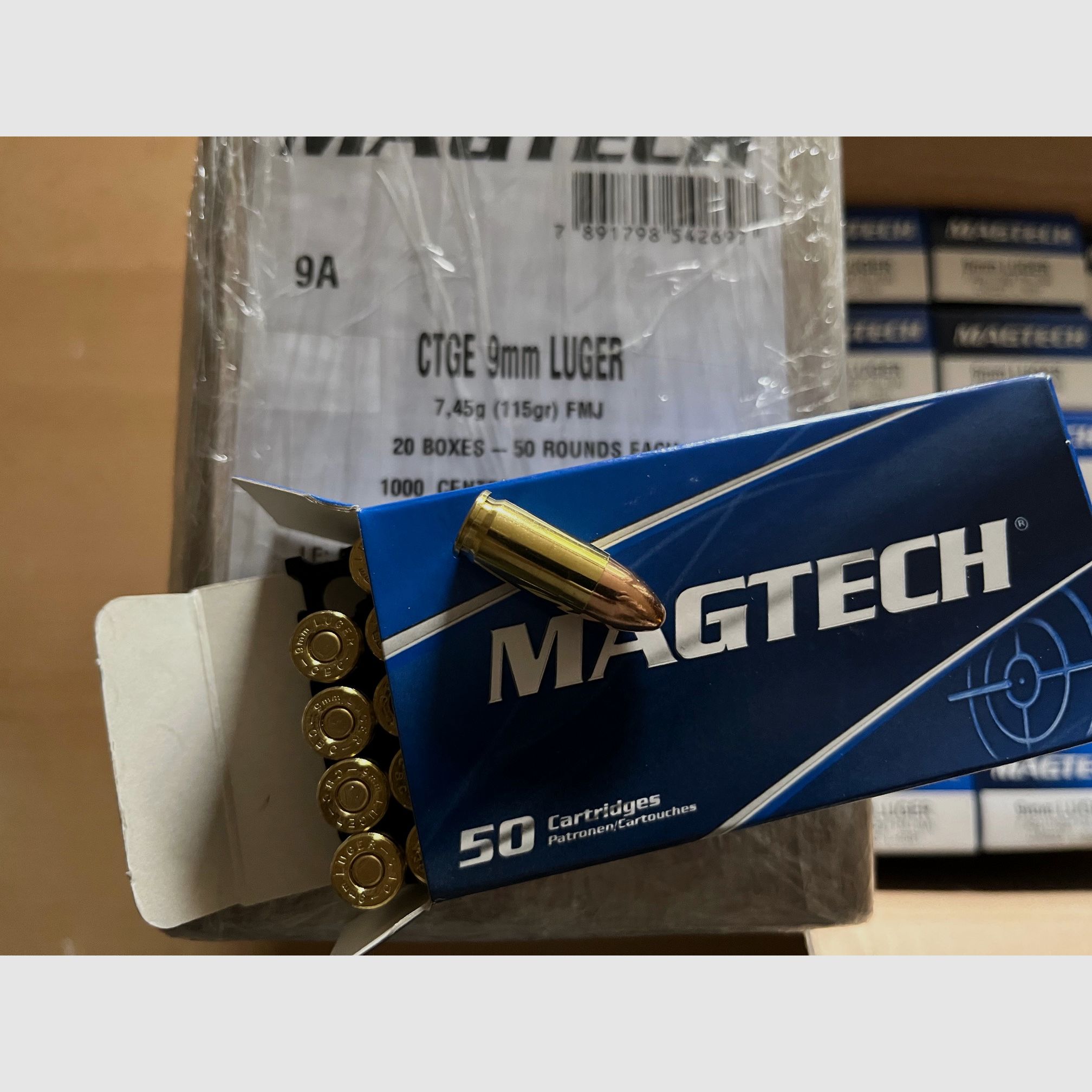 9mm Magtech 115gr FMJ - 2000 colpi