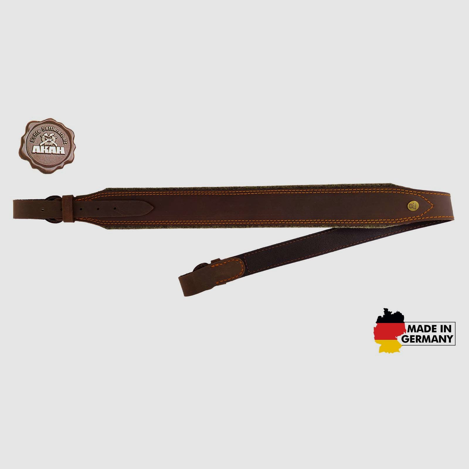 Gewehrriemen Pull-up Leder mit Wollfilz