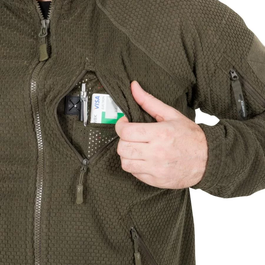 Helikon ALPHA TACTICAL Grid Fleece Coyote Fleece Jacket (BL-ALT-FG-11), image 4 of 40