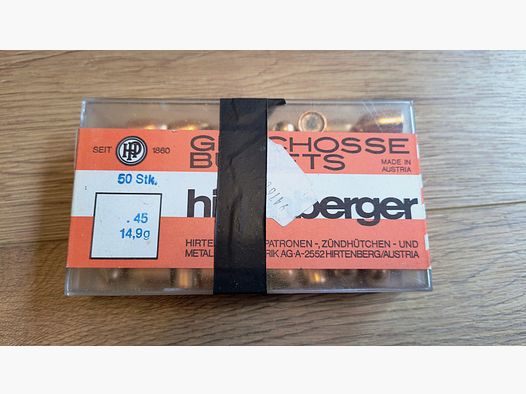 50 pcs. Hirtenberger projectiles .45 ACP