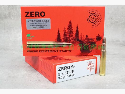 Geco Zero 8x57IS 139gr. 9,0g 20 pezzi prezzo per quantità