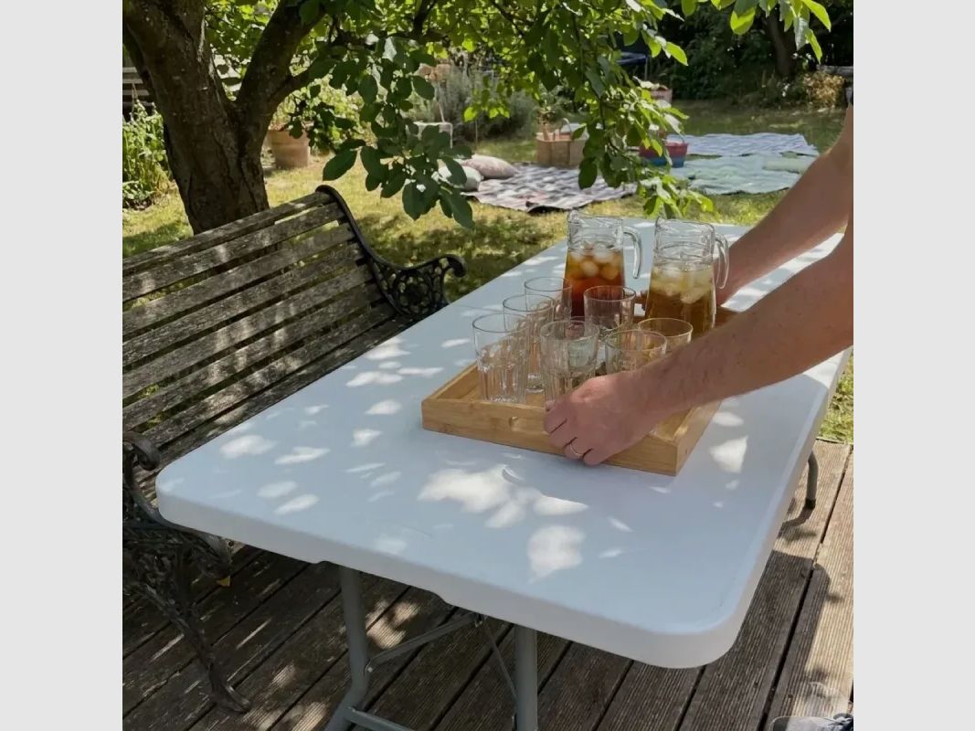 Klapptisch aus Resin 8 Personen 180x70x74cm Metallbeine, Bild 12 von 19