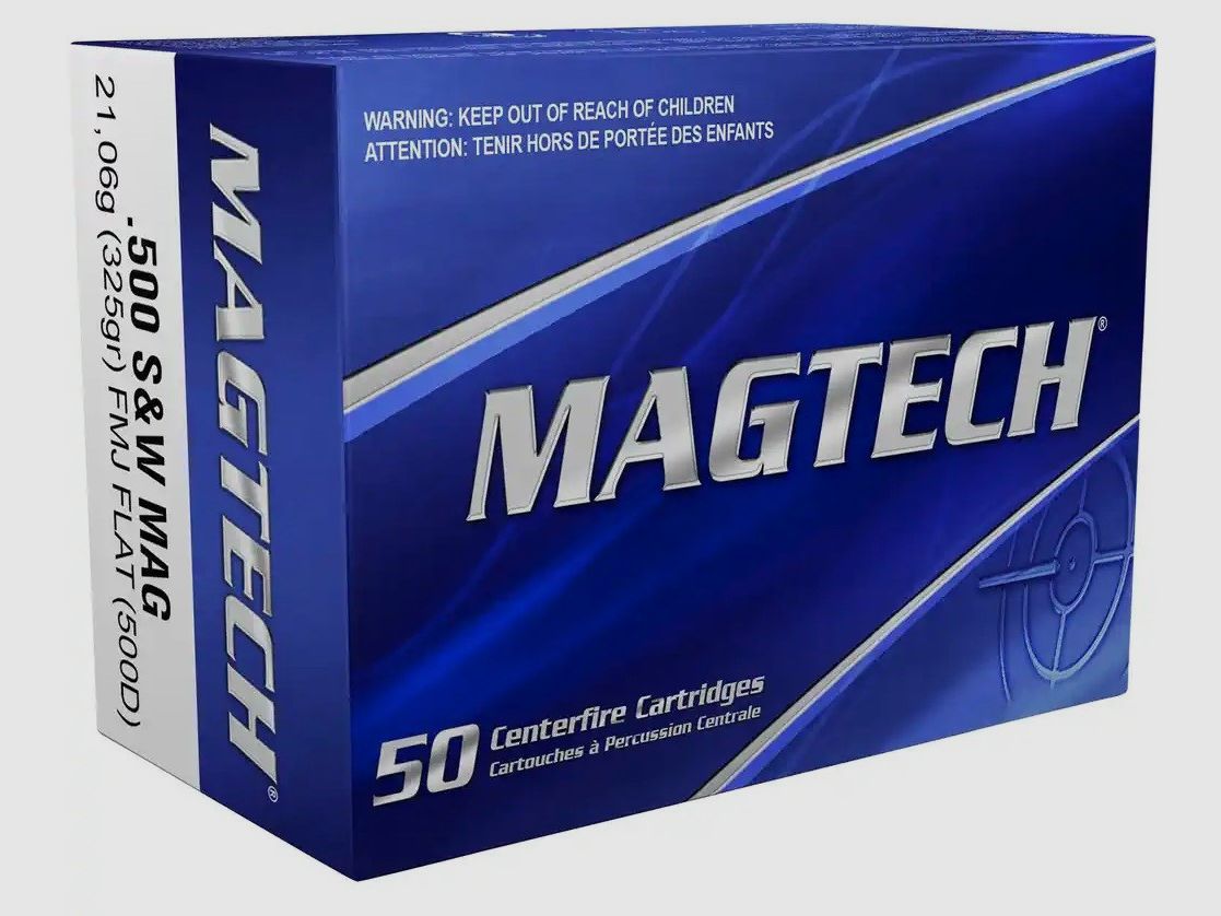 .500 S&W Vollmantel Flachkopf 21,0g/325grs. Magtech