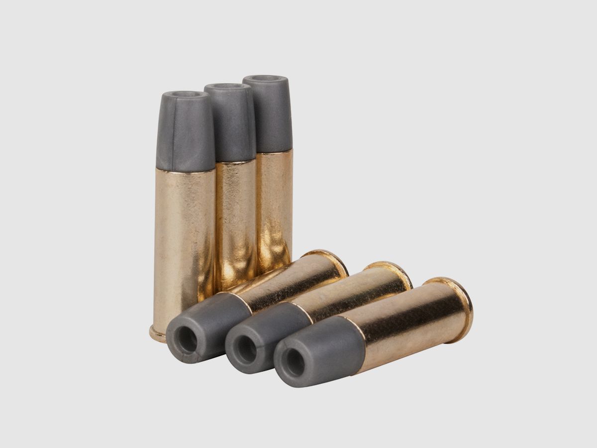 Schofield Revolver Hülsen 6 x 1 Schuss 4,5mm BB - Druckluft Co2