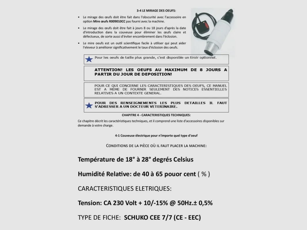 Couveuse automatique Maino DUC 70 avec humidificateur, image 14 sur 29