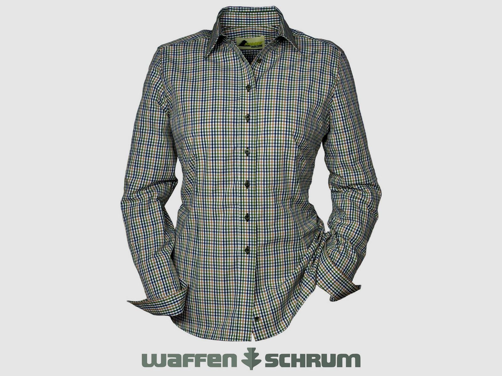 Skogen Damen Bluse Karo Natur / Bunt