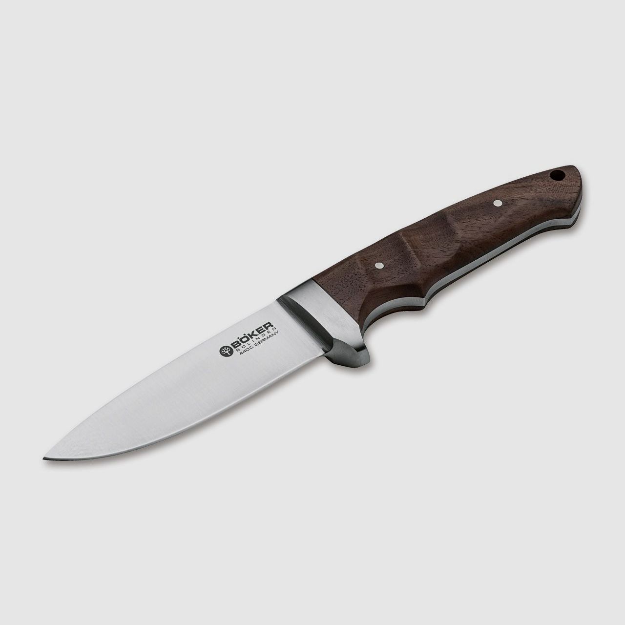Jagdmesser Integral II Walnuss mit hochwertiger Lederscheide