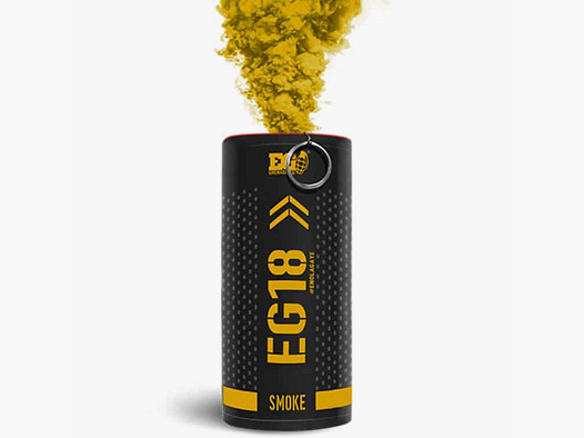 Enolagaye EG18 Grenade Fumigène Haute Sortie avec Détonateur à Tirage (Jaune)