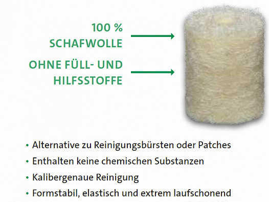 300x BALLISTOL Reinigungsfilze/Filzreiniger KLASSIK Cal. 22|100% Schafwolle;formstabil #23193 | NEU!