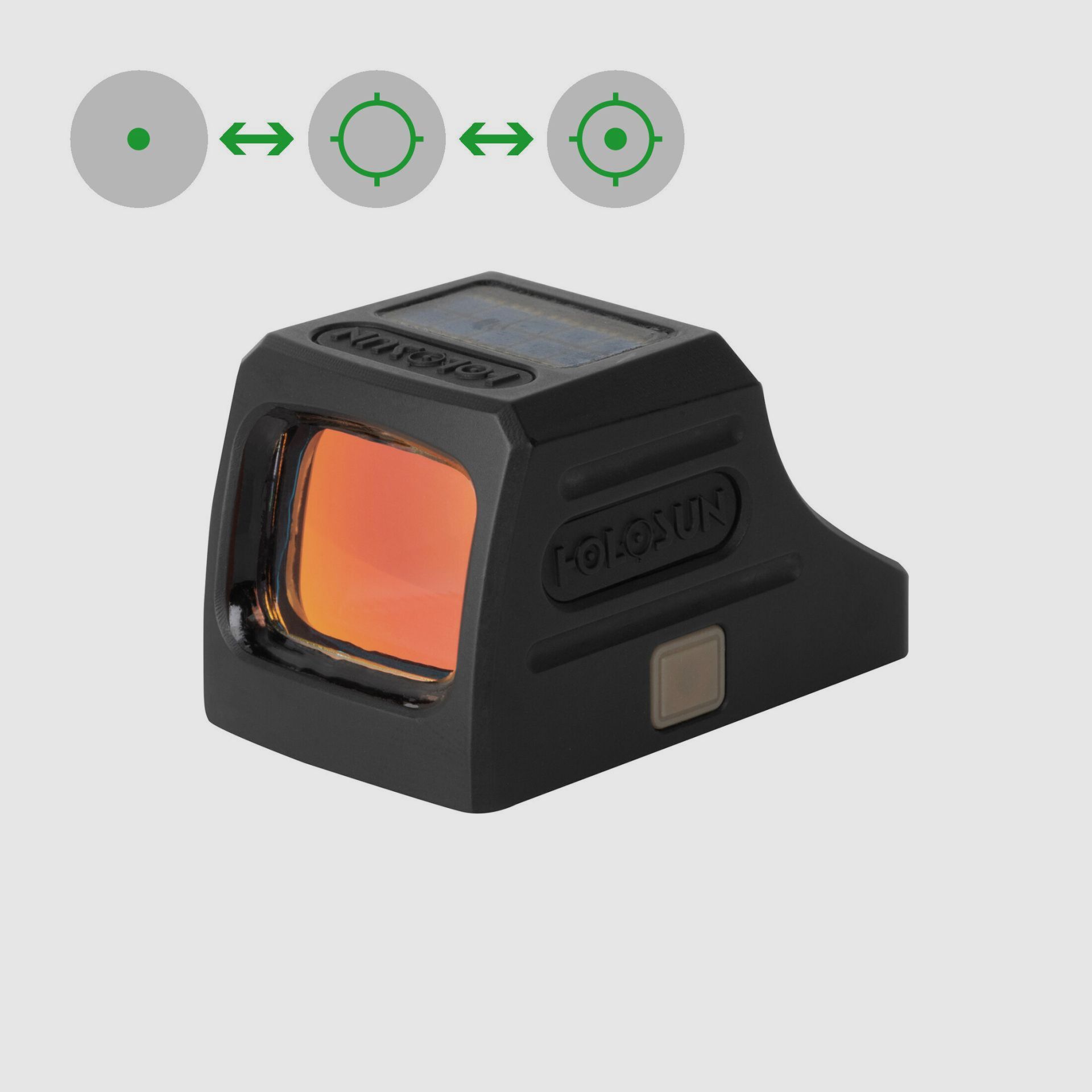 Holosun SCS Carry Solar Green Circle Dot 2 MOA / 32 MOA – K-Footprint, Bild 1 von 5