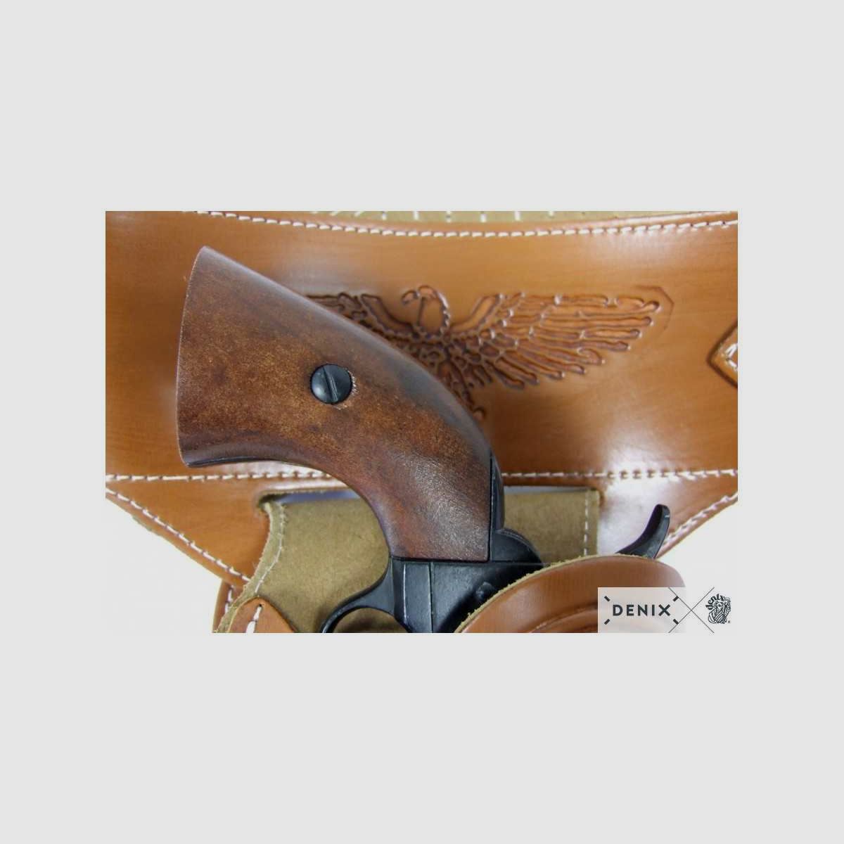 Gürtel mit einem Sheriff-Holster für Western-Revolver - Gürtel 1 Revolver, Bild 6 von 9