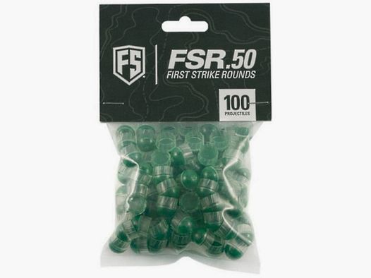 First Strike Cal. 50 Paintballs 100 Schuss (klar/grn)