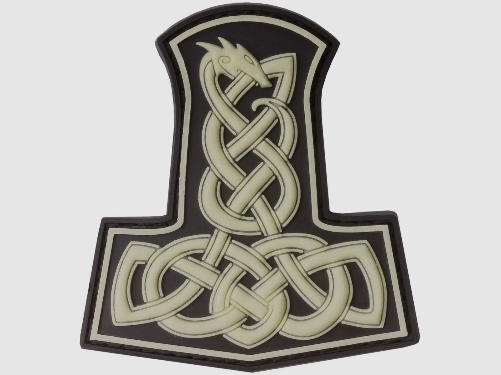 Jackets To Go JTG 3D Patch Dragon Thor's Hammer Glow-in-the-Dark