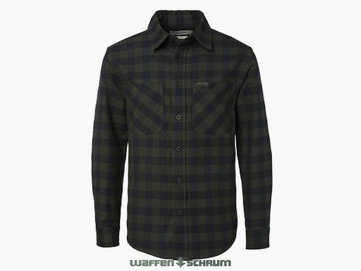 Chemise Chevalier Ferret Flanelle Junior Vert Myrtille à Carreaux