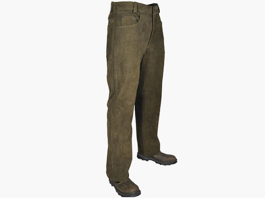 Hubertus Lederhose 5-Pocket Oliv