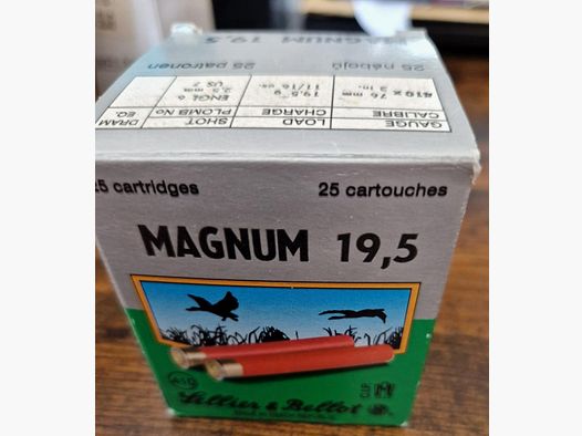 Patronen Schrot S&B .410 Magnum 19,5 nieuw en OVP