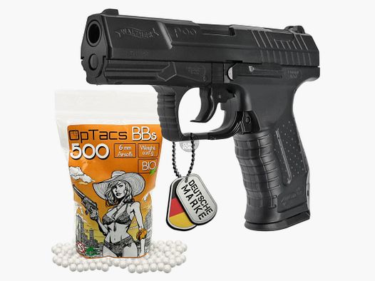 SET Softair Pistole - Walther P99 - unter 0,5 J, inkl. 600 Schuss Munition
