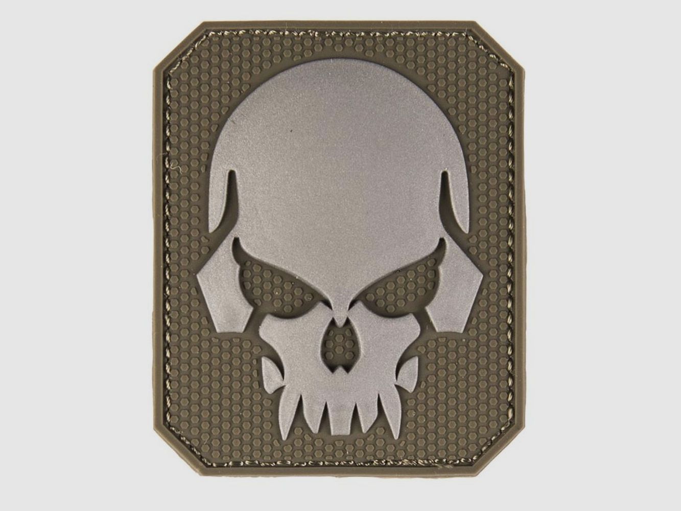 3D Skull PVC Patch oliv