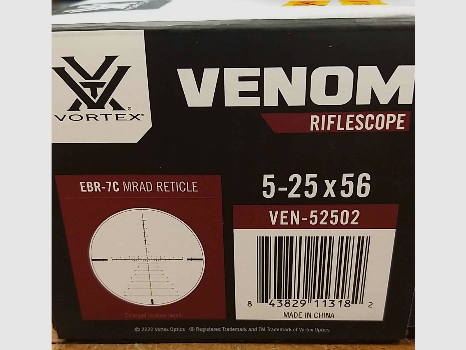 VORTEX VENOM 5-25 x 56 MRAD RETICLE, immagine 5 di 5