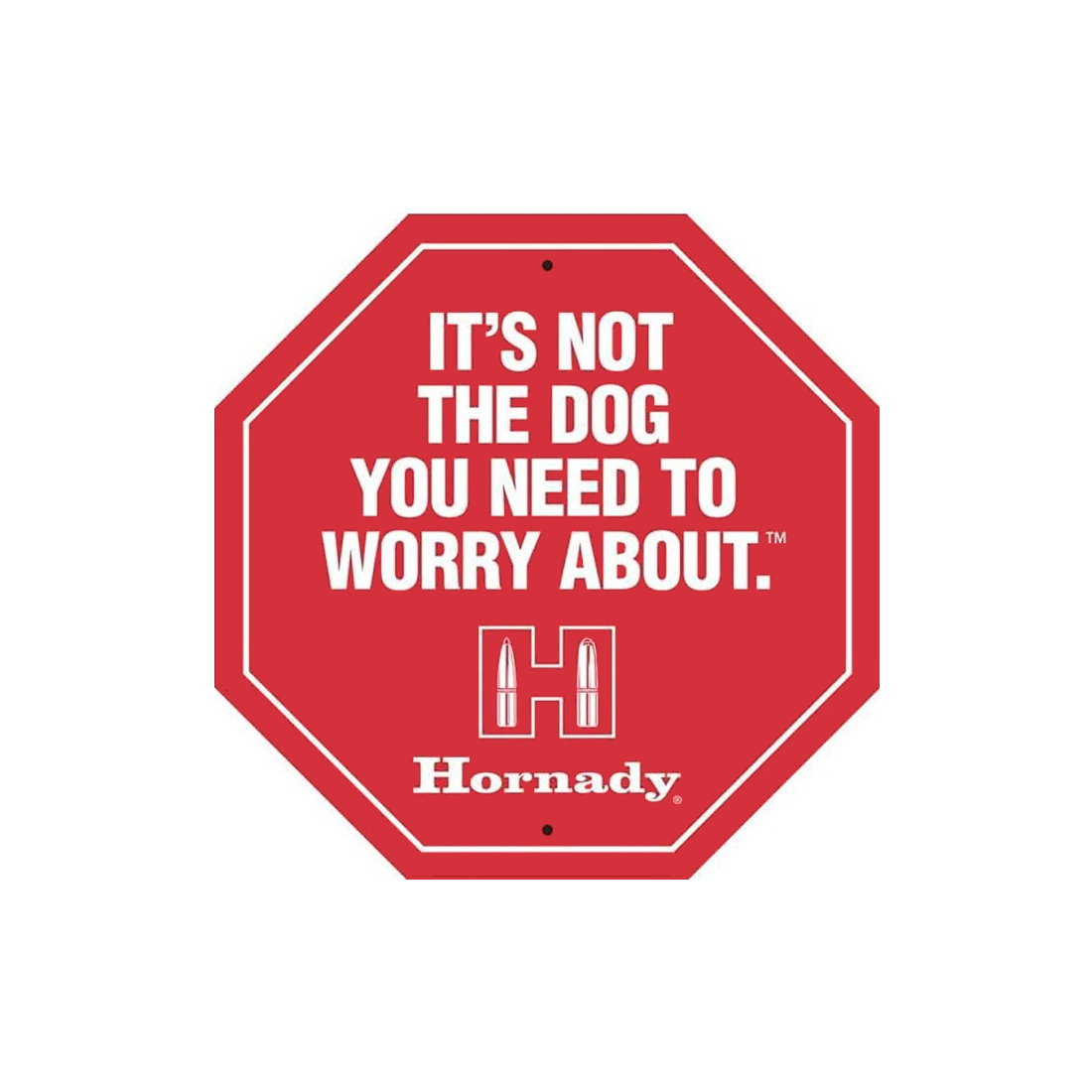 Blechschild Hornday Stoppschild "Its not the dog you need to...." ca. 30x30cm
