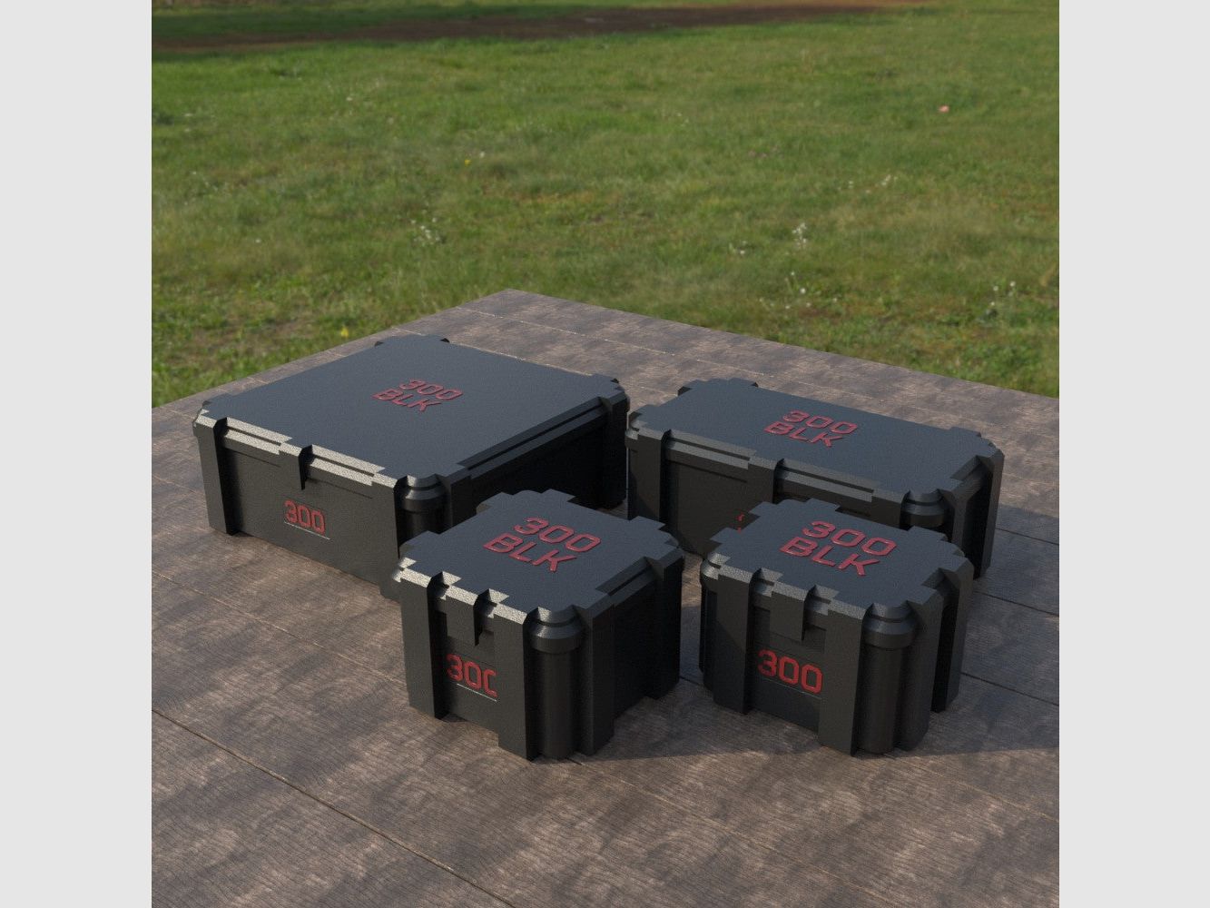 Filamelt ammunition box / .300 AAC Blackout / 'flip lid' / cartridge box, ammo box