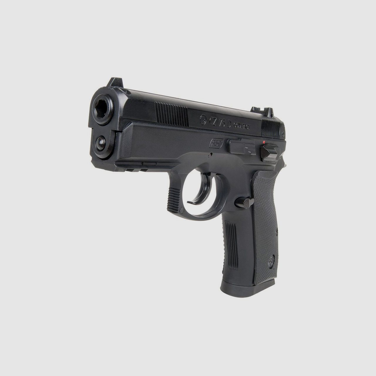 CO2 Pistole CZ 75D Compact Dual schwarz Kaliber 4,5 mm BB (P18)+ SchalldĂ¤mpfer Adapter