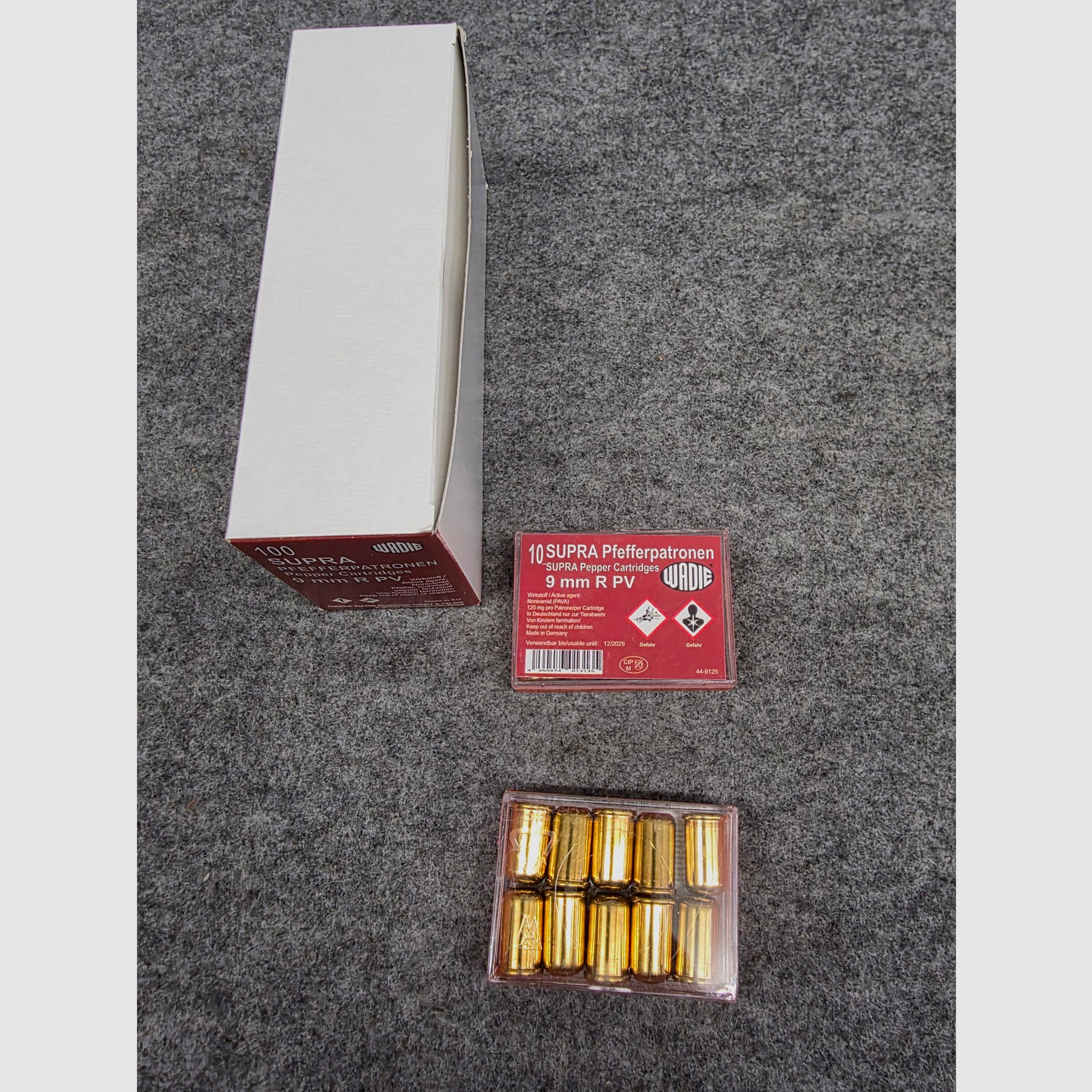 Wadie Supra Pfeffer Schreckschuss-cartucce SRS Cal. 9mm RK o .380 Revolver S