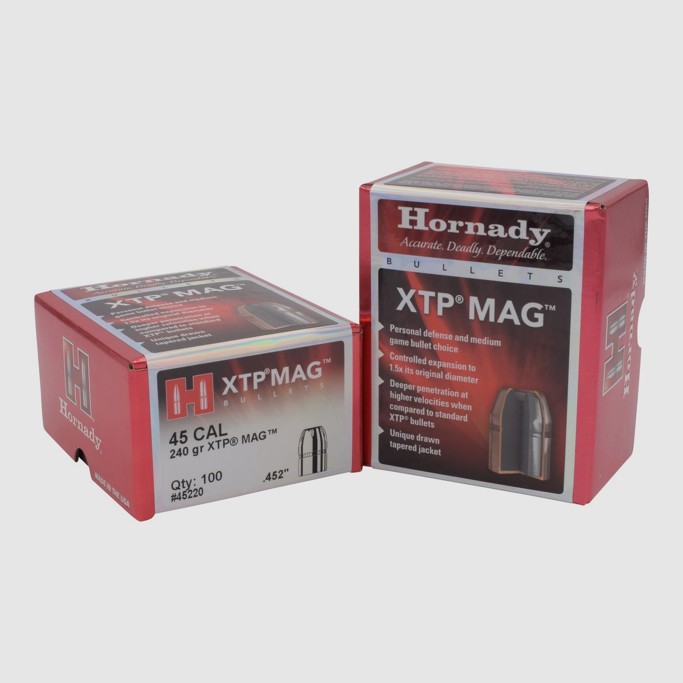 Hornady BULLETS .45/.452 240GR HP XTP MAG – 100 pz.