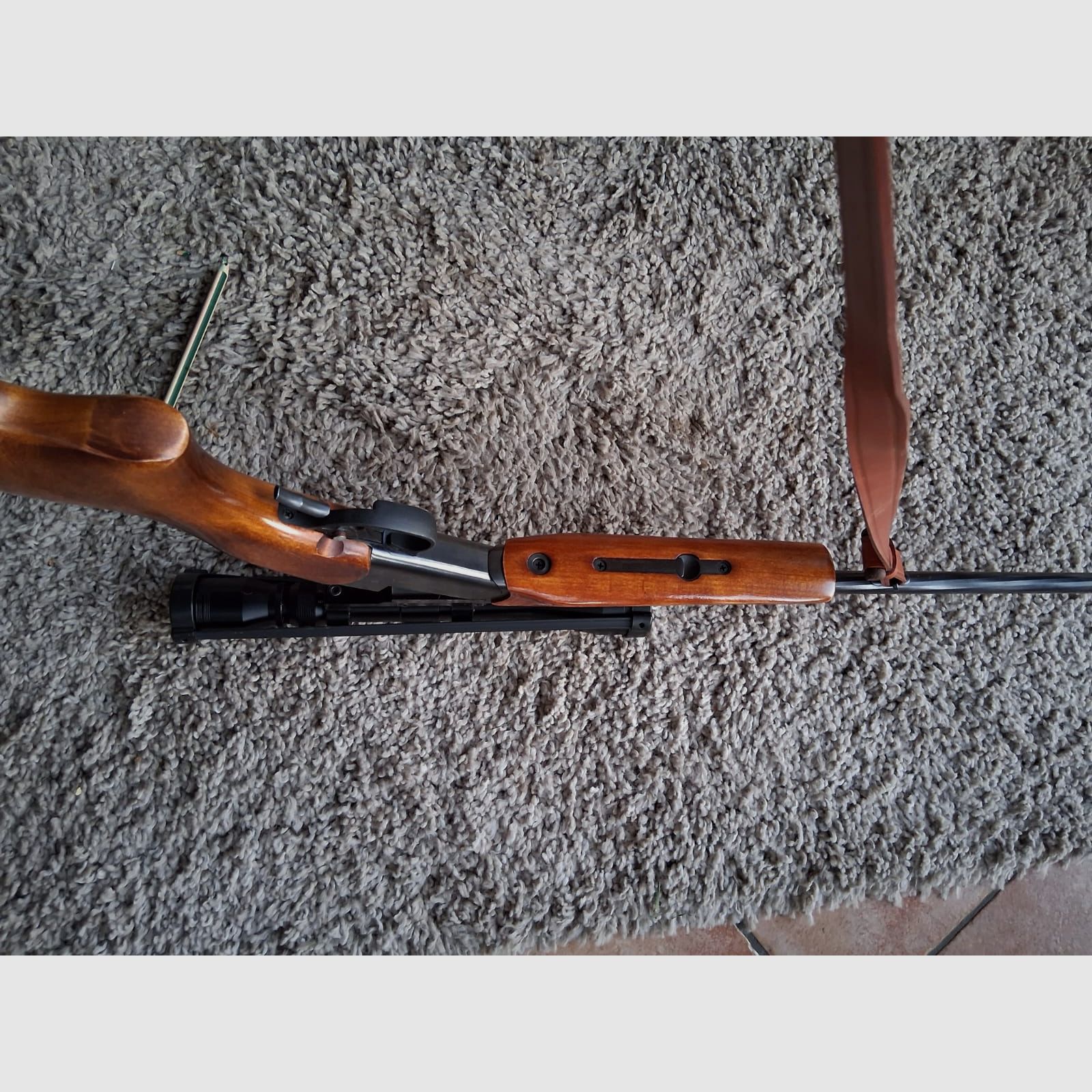 Langwaffe Baikal Kipplaufbüchse 222 Rem. mit Zielfernrohr 3-9x40