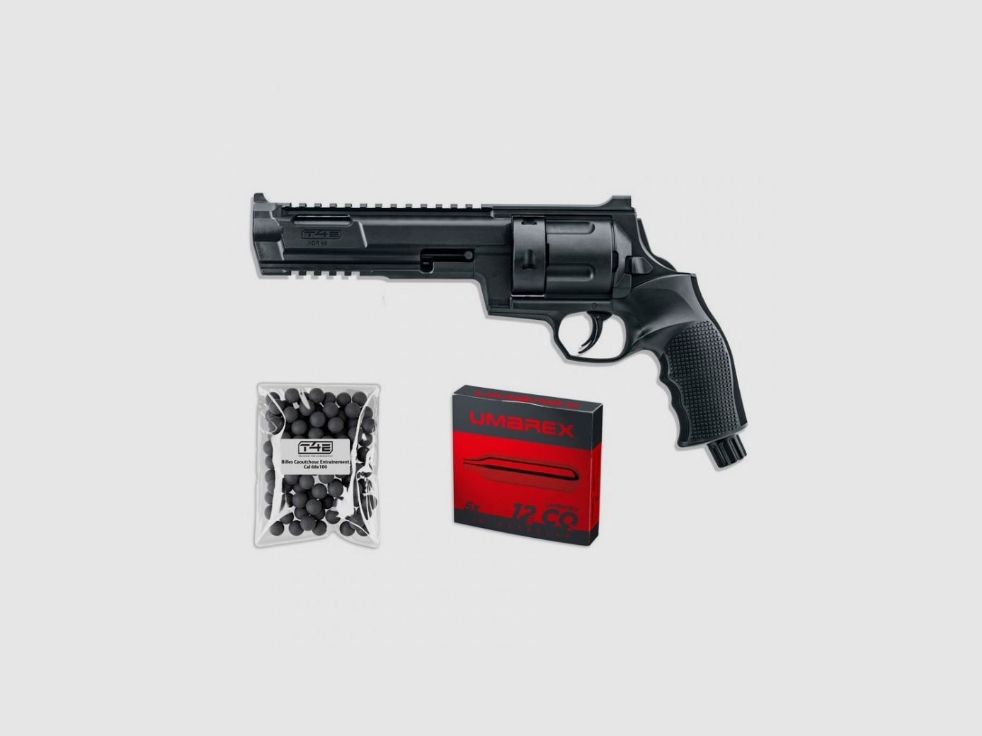 Pack schussbereit T4E HDR68 Kal.68 - 7,5 J (100 Kugeln, 5 CO2)