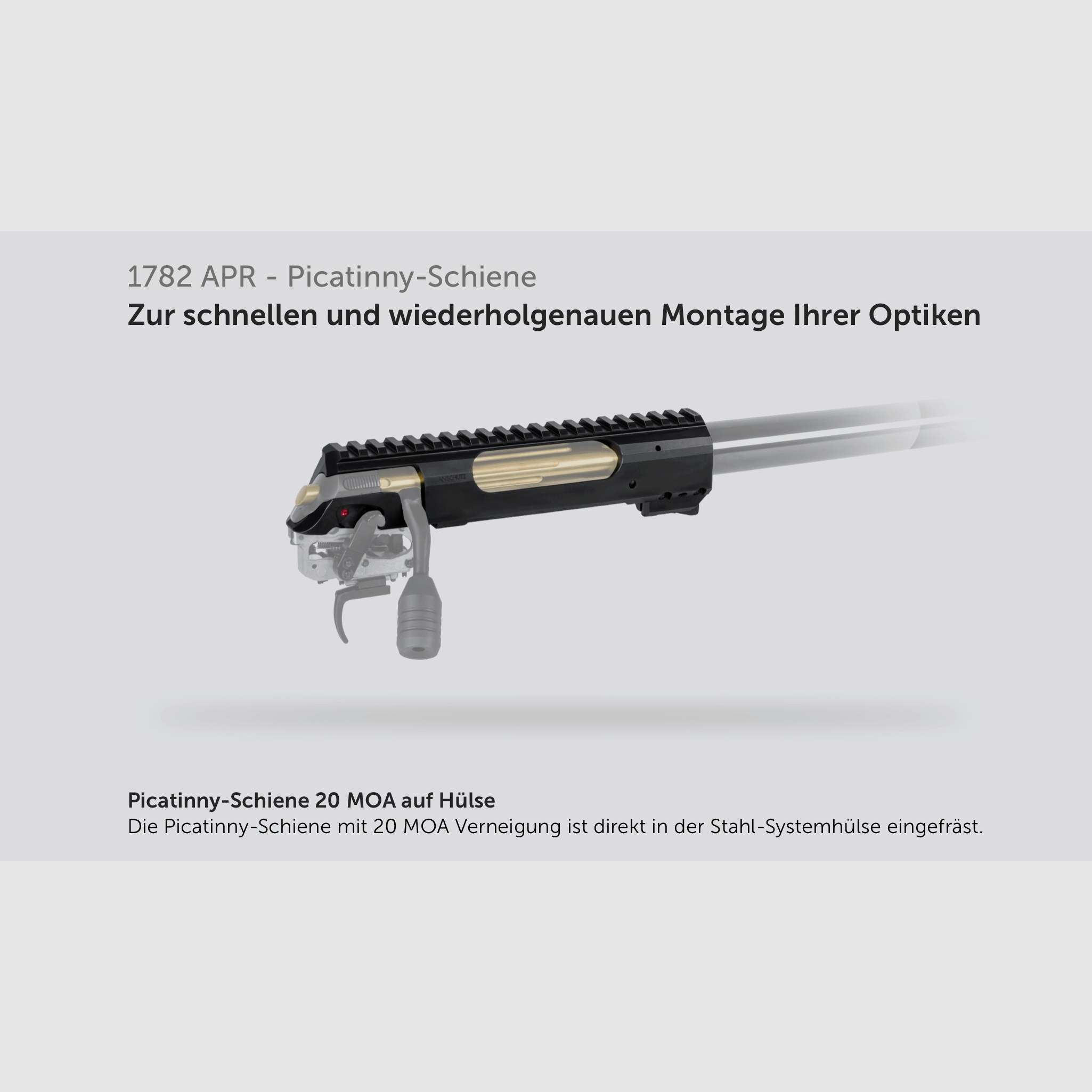 J.G. Anschütz 1782 D APR Grey 6,5 Creedmoor Gold "TIN" im ACC Premier Chassis von MDT M18x1 660 LL