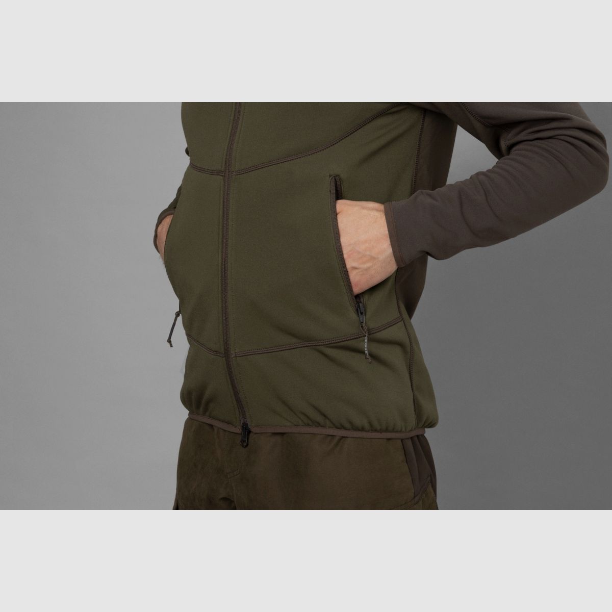 HÄRKILA Olaf Fleecejacke Willow Green/Shadow Grey