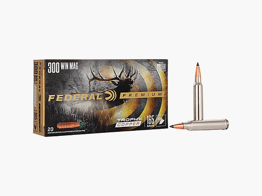 Patronen Federal Premium Geschoss Trophy Copper Kaliber 300 Win Mag